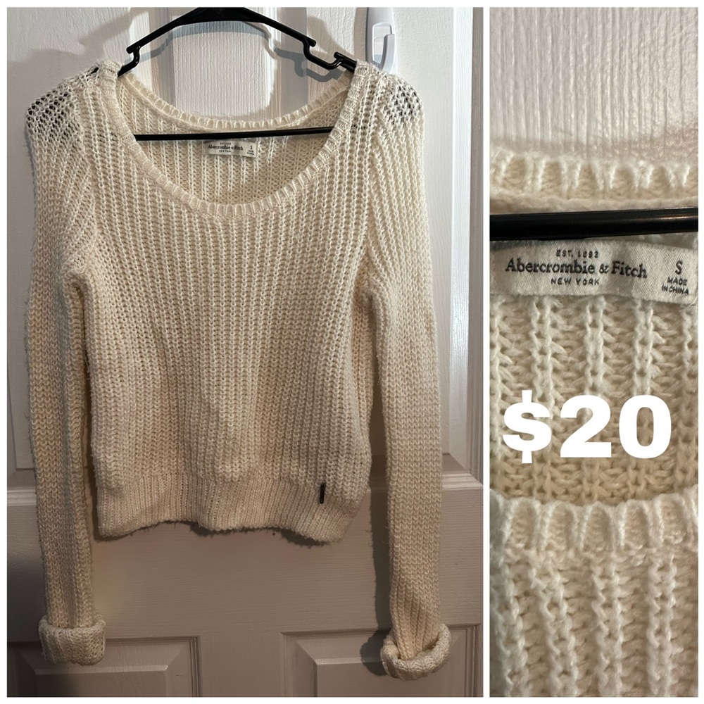 White Abercrombie and Fitch Sweater